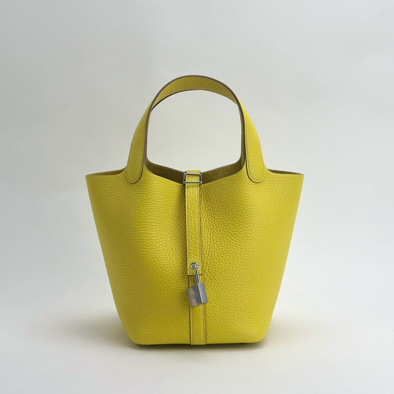 PICOTIN 18 LOCK CLEMENCE LEATHER LIME WITH PALLADIUM HARDWARE (PHW)