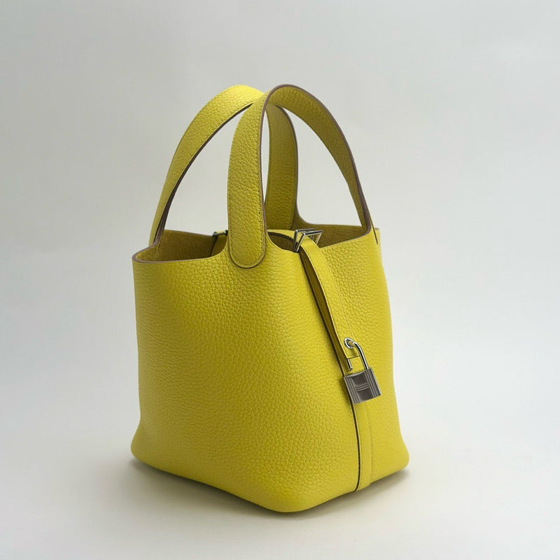 PICOTIN 18 LOCK CLEMENCE LEATHER LIME WITH PALLADIUM HARDWARE (PHW)