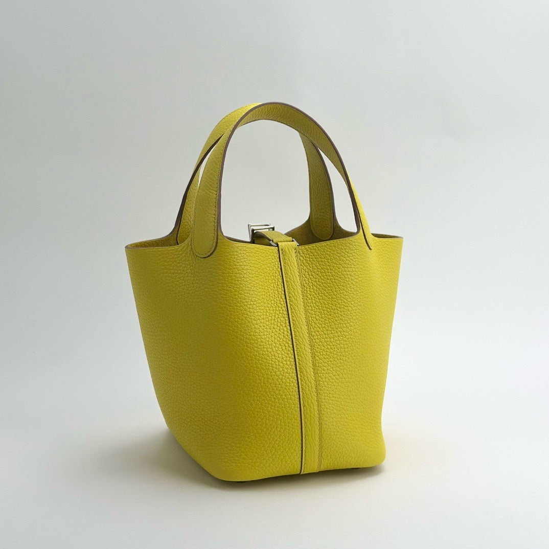 PICOTIN 18 LOCK CLEMENCE LEATHER LIME WITH PALLADIUM HARDWARE (PHW)