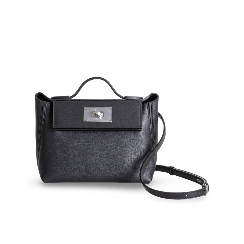 24/24 (MINI) EVERCOLOR & SWIFT LEATHER NOIR (BLACK) WITH PALLADIUM HARDWARE (PHW)