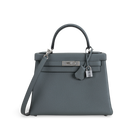 KELLY 28 TOGO LEATHER VERT AMANDE WITH PALLADIUM HARDWARE (PHW)