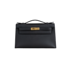 KELLY POCHETTE SWIFT LEATHER NOIR (BLACK) WITH GOLD HARDWARE (GHW)