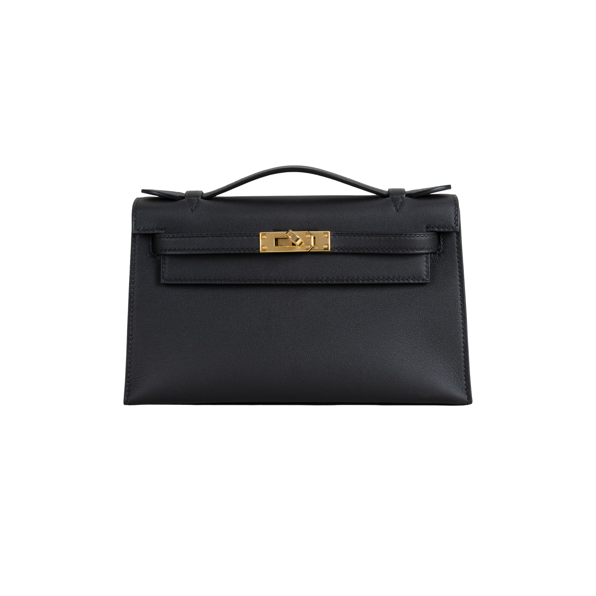 KELLY POCHETTE SWIFT LEATHER NOIR (BLACK) WITH GOLD HARDWARE (GHW)