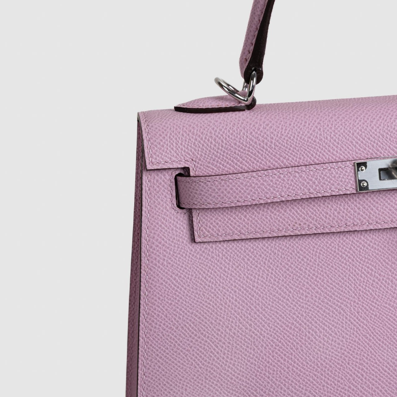 KELLY 25 EPSOM LEATHER MAUVE SYLVESTRE WITH PALLADIUM HARDWARE (PHW)