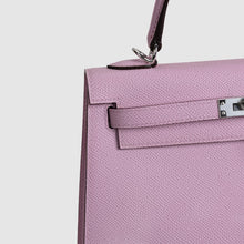 KELLY 25 EPSOM LEATHER MAUVE SYLVESTRE WITH PALLADIUM HARDWARE (PHW)