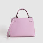 KELLY 25 EPSOM LEATHER MAUVE SYLVESTRE WITH PALLADIUM HARDWARE (PHW)