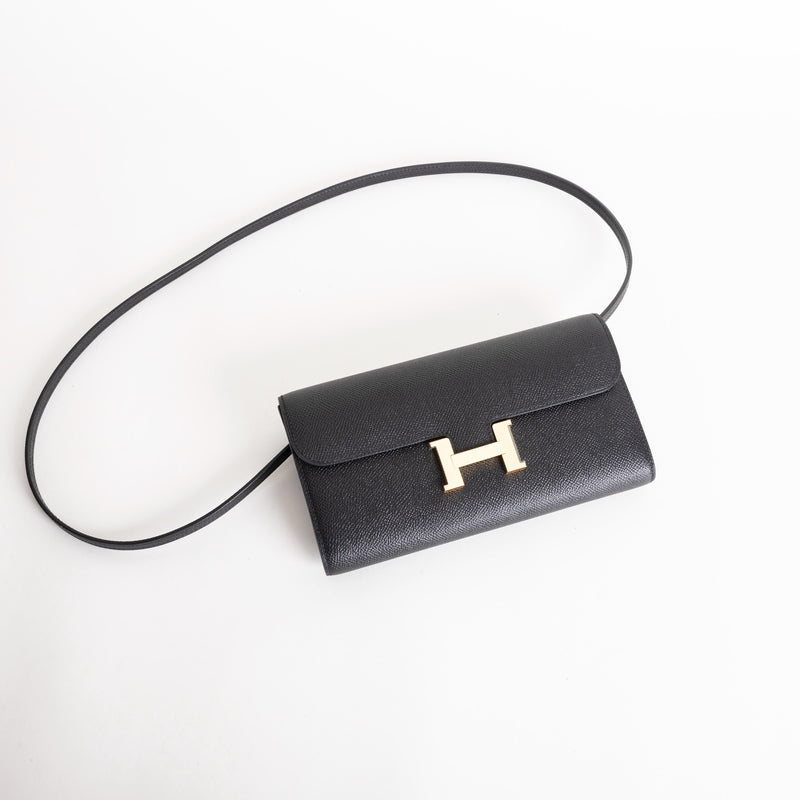 CONSTANCE TO GO EPSOM LEATHER NOIR (BLACK) WITH GOLD HARDWARE (GHW)