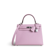 KELLY 25 EPSOM LEATHER MAUVE SYLVESTRE WITH PALLADIUM HARDWARE (PHW)