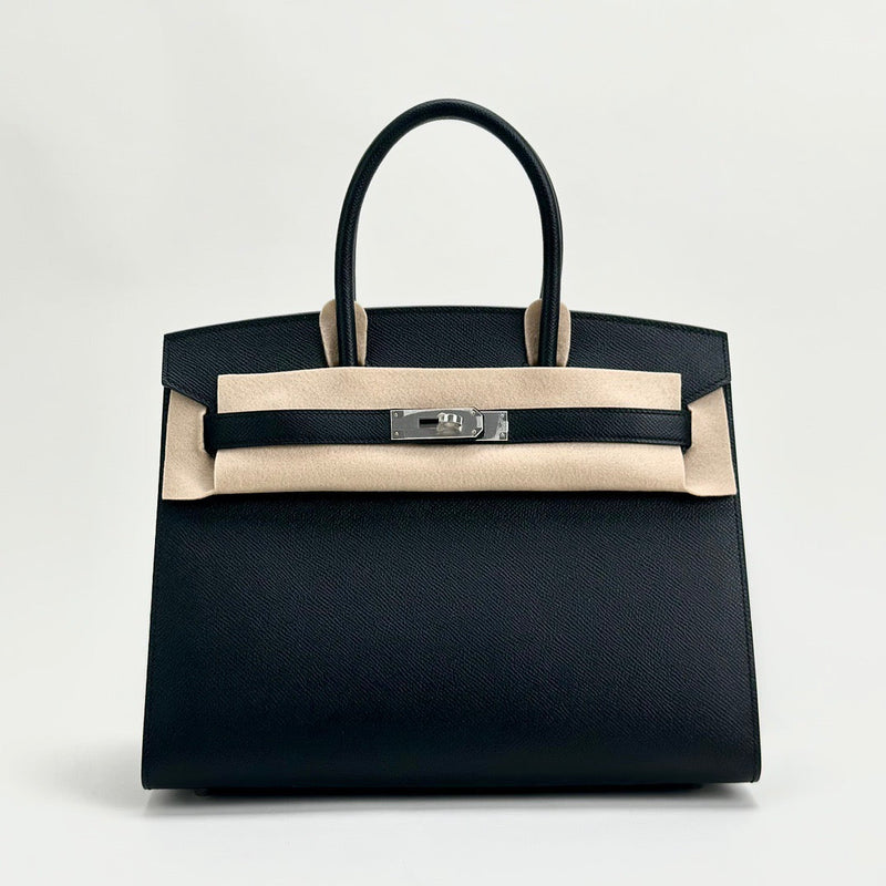 BIRKIN 30 EPSOM LEATHER (SELLIER SHAPE) NOIR (BLACK) WITH PALLADIUM HARDWARE (PHW)