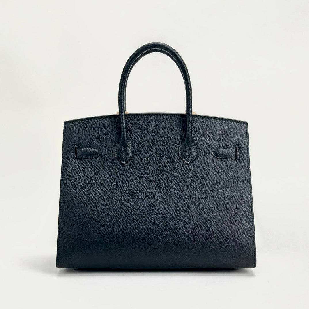BIRKIN 30 EPSOM LEATHER (SELLIER SHAPE) NOIR (BLACK) WITH PALLADIUM HARDWARE (PHW)