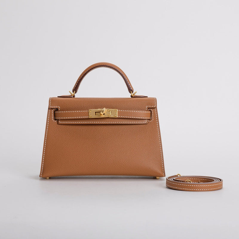MINI KELLY II (20) EPSOM LEATHER GOLD WITH GOLD HARDWARE (GHW)