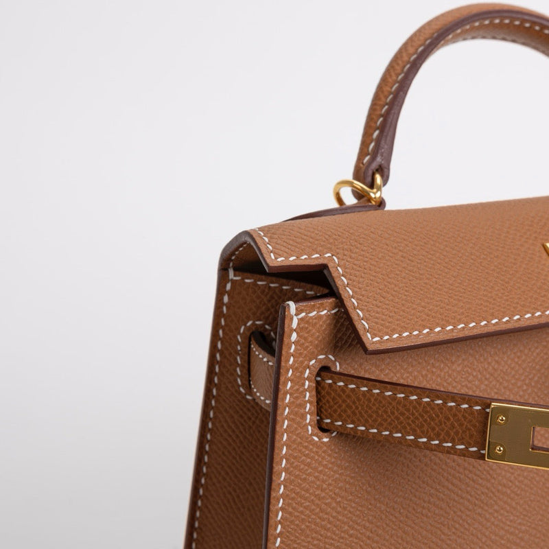 MINI KELLY II (20) EPSOM LEATHER GOLD WITH GOLD HARDWARE (GHW)