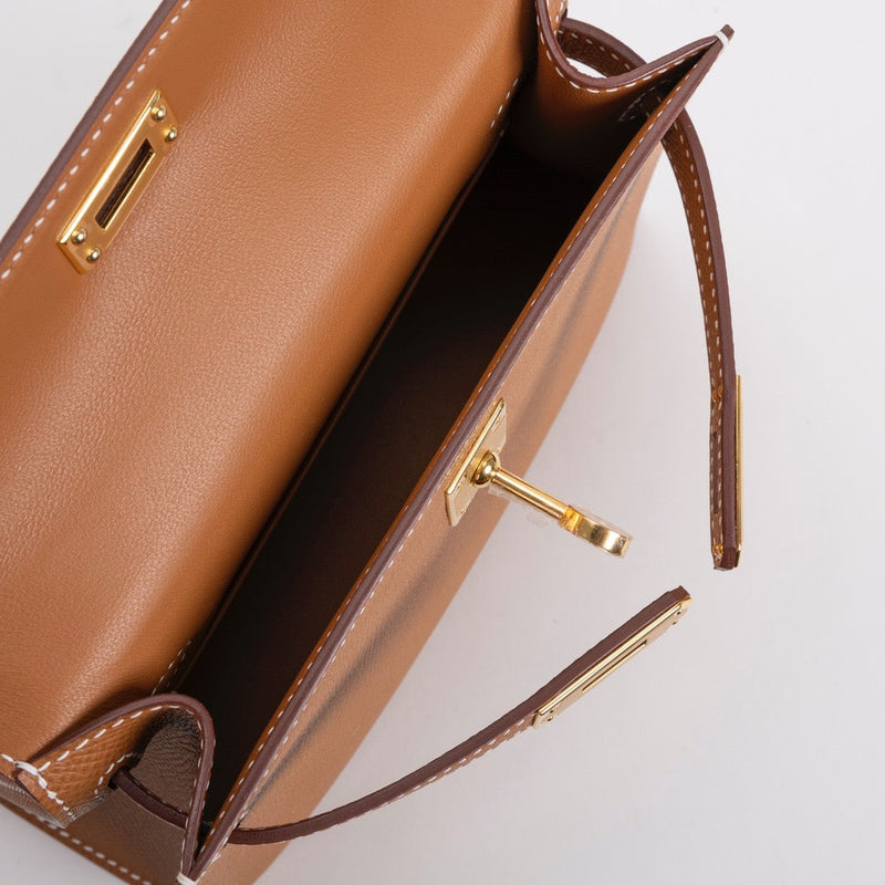 MINI KELLY II (20) EPSOM LEATHER GOLD WITH GOLD HARDWARE (GHW)