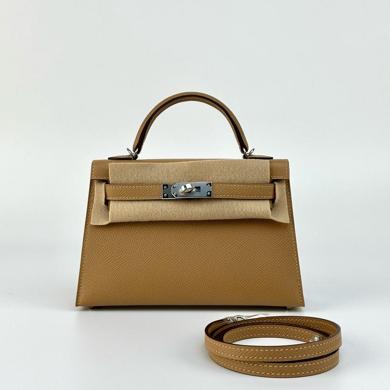 MINI KELLY II (20) EPSOM LEATHER CHAI WITH PALLADIUM HARDWARE (PHW)
