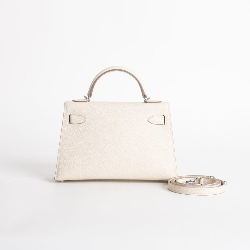 MINI KELLY II (20) EPSOM LEATHER CRAIE WITH PALLADIUM HARDWARE (PHW)