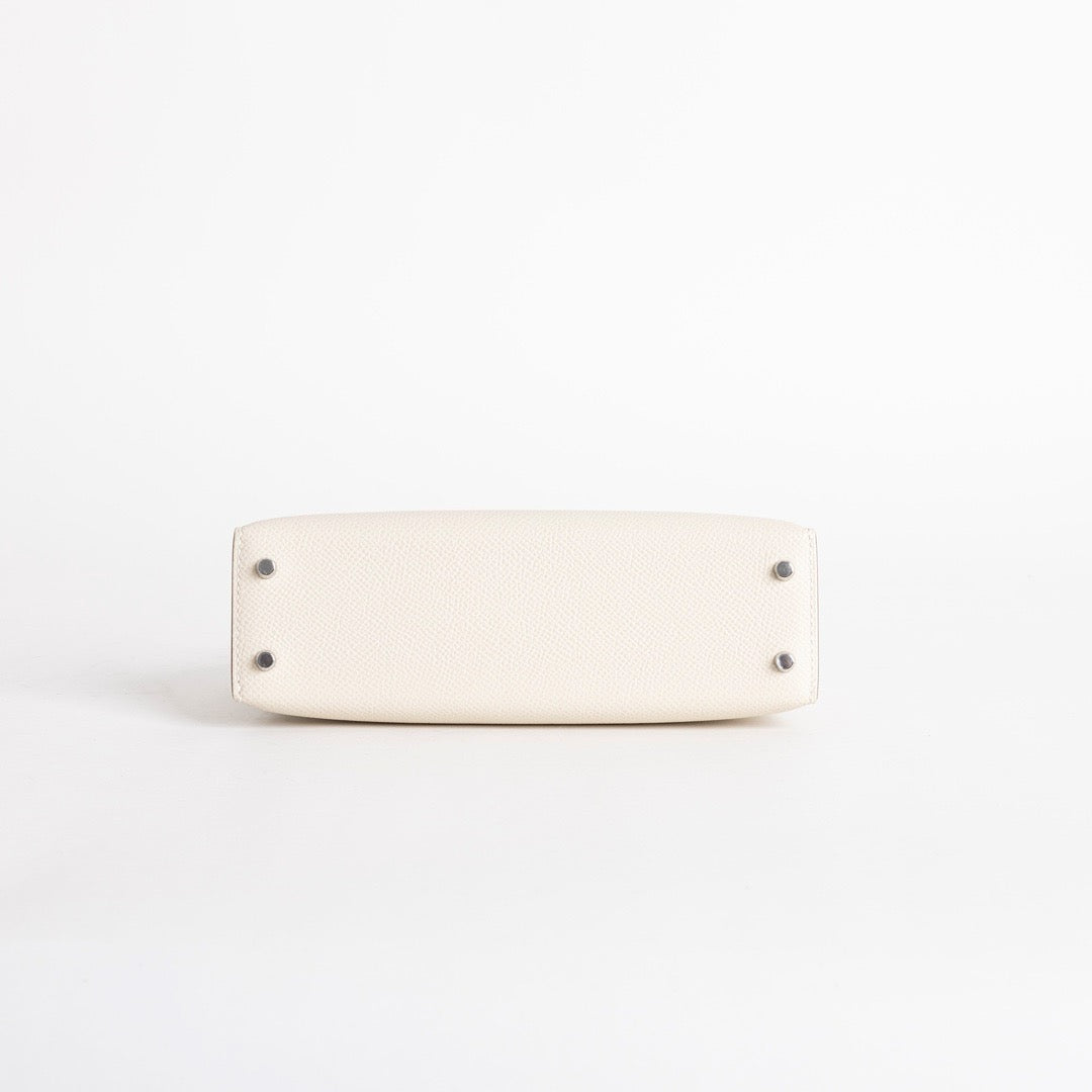 MINI KELLY II (20) EPSOM LEATHER CRAIE WITH PALLADIUM HARDWARE (PHW)
