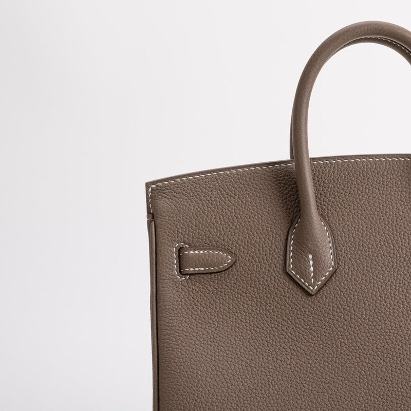 BIRKIN 25 TOGO LEATHER ETOUPE WITH PALLADIUM HARDWARE (PHW)