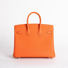 BIRKIN 25 TOGO LEATHER ORANGE WITH PALLADIUM HARDWARE (PHW)