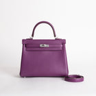 KELLY 25 SWIFT LEATHER ANEMONE WITH PALLADIUM HARDWARE (PHW)