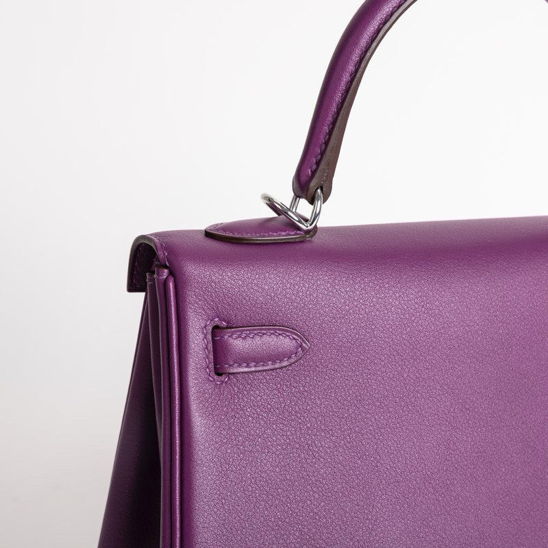 KELLY 25 SWIFT LEATHER ANEMONE WITH PALLADIUM HARDWARE (PHW)