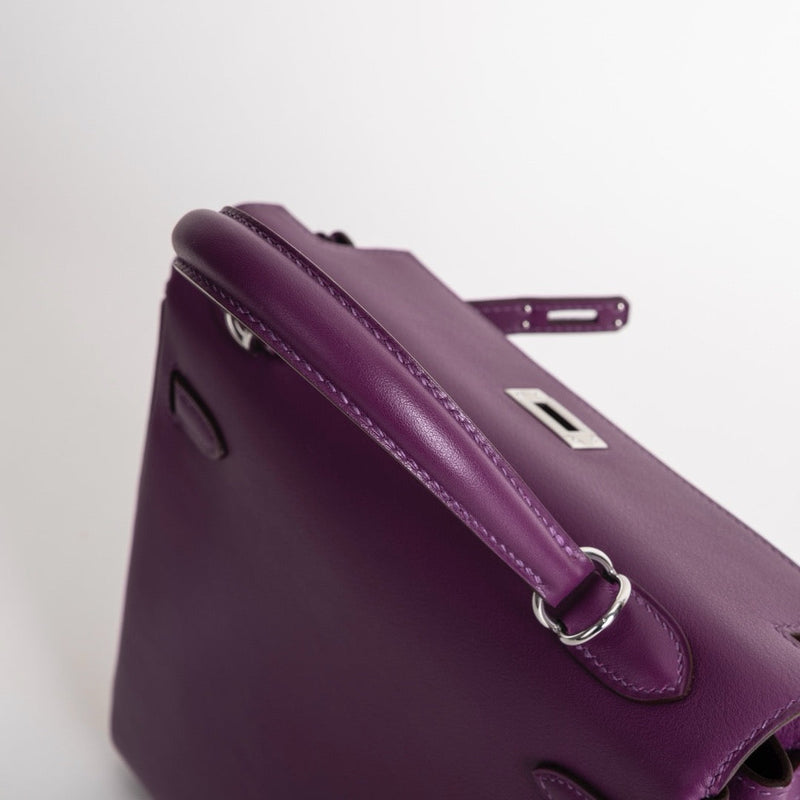 KELLY 25 SWIFT LEATHER ANEMONE WITH PALLADIUM HARDWARE (PHW)