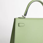 KELLY 25 EPSOM LEATHER VERT CRIQUET WITH PALLADIUM HARDWARE (PHW)