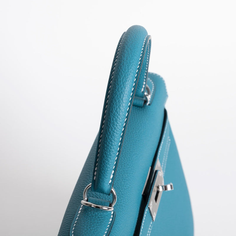 KELLY 28 TOGO LEATHER BLEU JEAN WITH PALLADIUM HARDWARE (PHW)