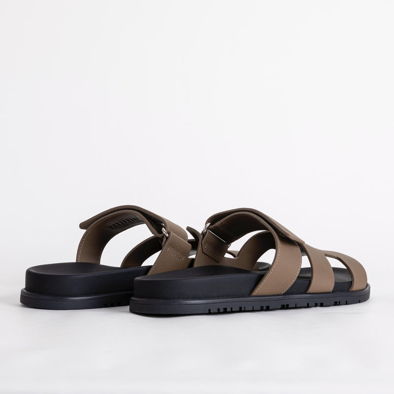 CHYPRE SANDALS EPSOM LEATHER ETOUPE