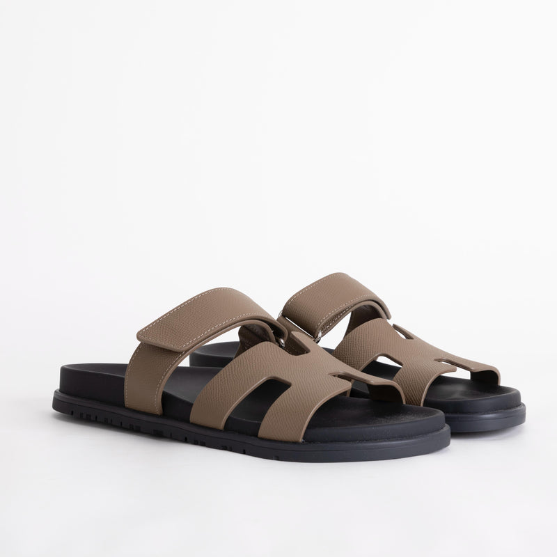 CHYPRE SANDALS EPSOM LEATHER ETOUPE