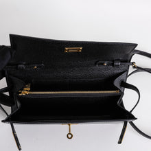 KELLY TO GO CHEVRE LEATHER NOIR (BLACK) WITH GOLD HARDWARE (GHW)