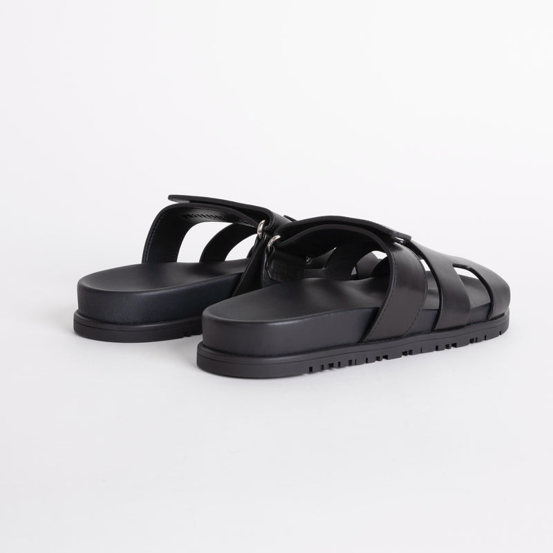 CHYPRE SANDALS SWIFT LEATHER NOIR (BLACK)