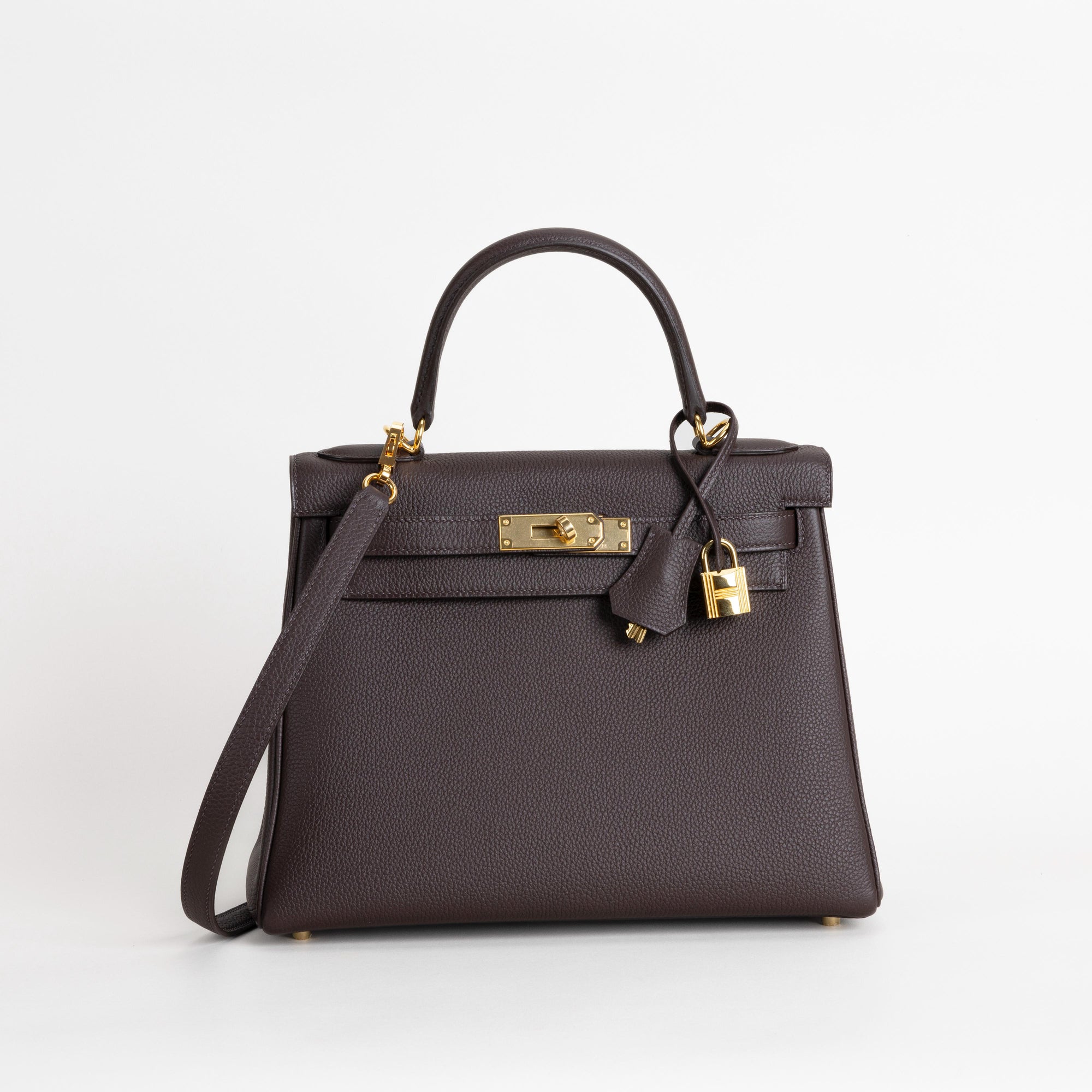 KELLY 28 TOGO LEATHER CHOCOLAT WITH GOLD HARDWARE (GHW)