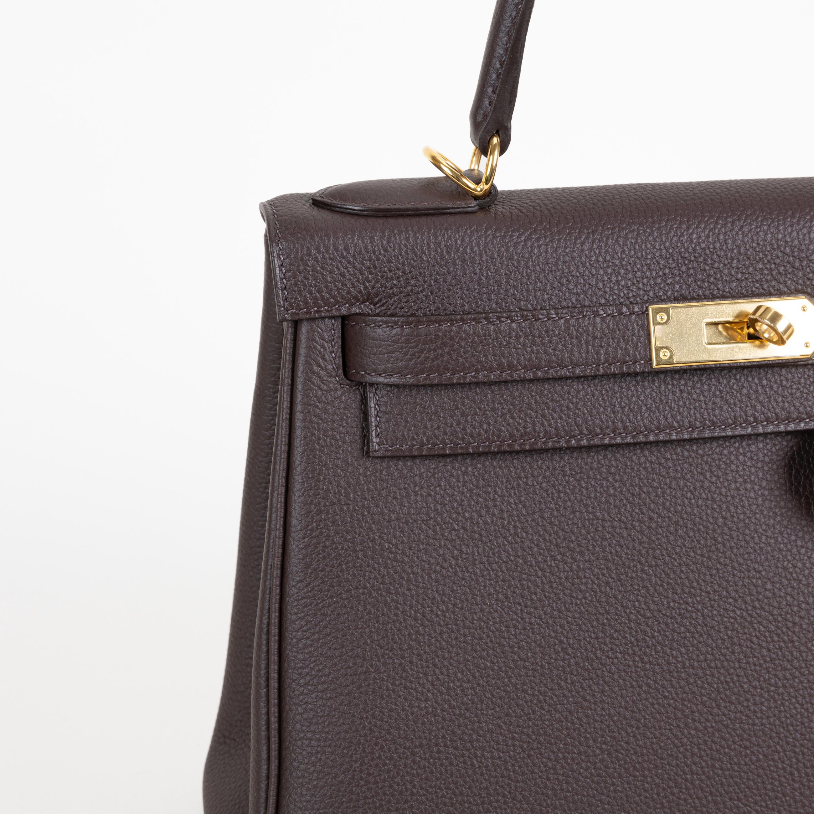 KELLY 28 TOGO LEATHER CHOCOLAT WITH GOLD HARDWARE (GHW)