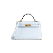 MINI KELLY II (20) EPSOM LEATHER BLEU BRUME WITH GOLD HARDWARE (GHW)