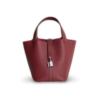 PICOTIN 18 LOCK CLEMENCE LEATHER ROUGE H WITH PALLADIUM HARDWARE (PHW)