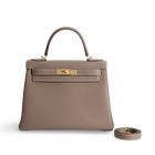 KELLY 28 TOGO LEATHER ETOUPE WITH GOLD HARDWARE (GHW)