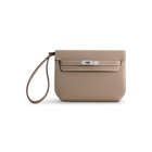 KELLY DEPECHES 25 TOGO LEATHER ETOUPE WITH PALLADIUM HARDWARE (PHW)