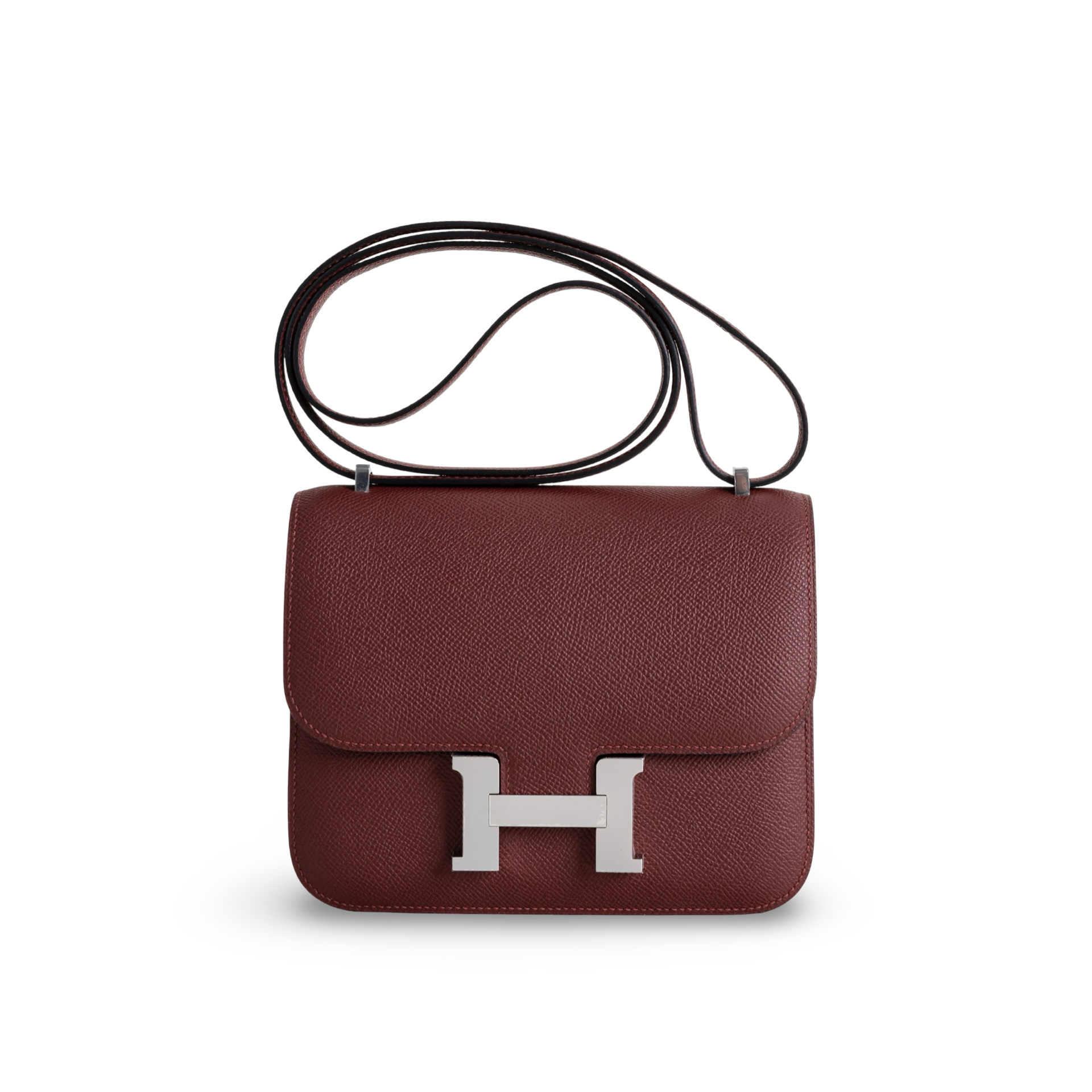 CONSTANCE 18 (MINI) EPSOM LEATHER ROUGE H WITH PALLADIUM HARDWARE (PHW)