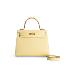 KELLY 25 EPSOM LEATHER JAUNE POUSSIN WITH GOLD HARDWARE (GHW)