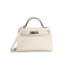 MINI KELLY II (20) EPSOM LEATHER NATA WITH PALLADIUM HARDWARE (PHW)