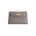 KELLY POCHETTE EPSOM LEATHER ETAIN WITH GOLD HARDWARE (GHW)