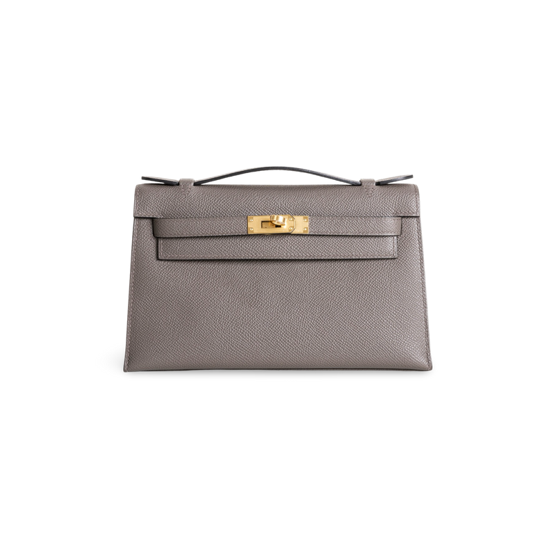 KELLY POCHETTE EPSOM LEATHER ETAIN WITH GOLD HARDWARE (GHW)