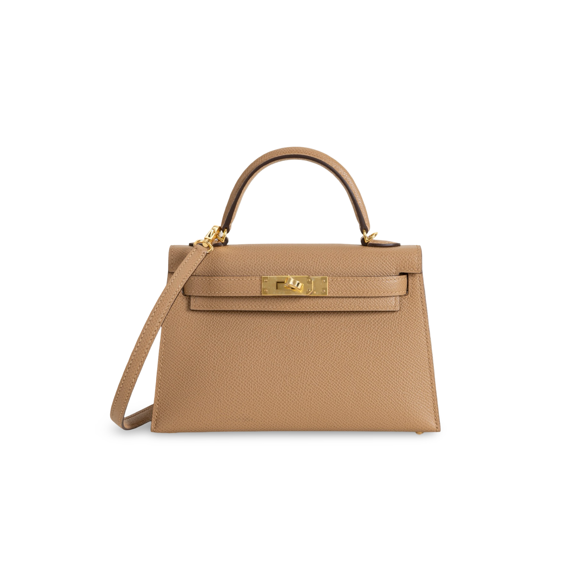 MINI KELLY II (20) EPSOM LEATHER CHAI WITH GOLD HARDWARE (GHW)