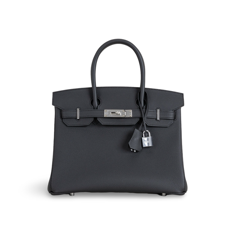 BIRKIN 30 TOGO LEATHER NOIR (BLACK) WITH PALLADIUM HARDWARE (PHW)