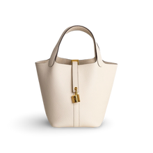 PICOTIN 18 LOCK CLEMENCE LEATHER NATA WITH GOLD HARDWARE (GHW)