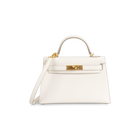 MINI KELLY II (20) CHEVRE LEATHER CRAIE WITH GOLD HARDWARE (GHW)
