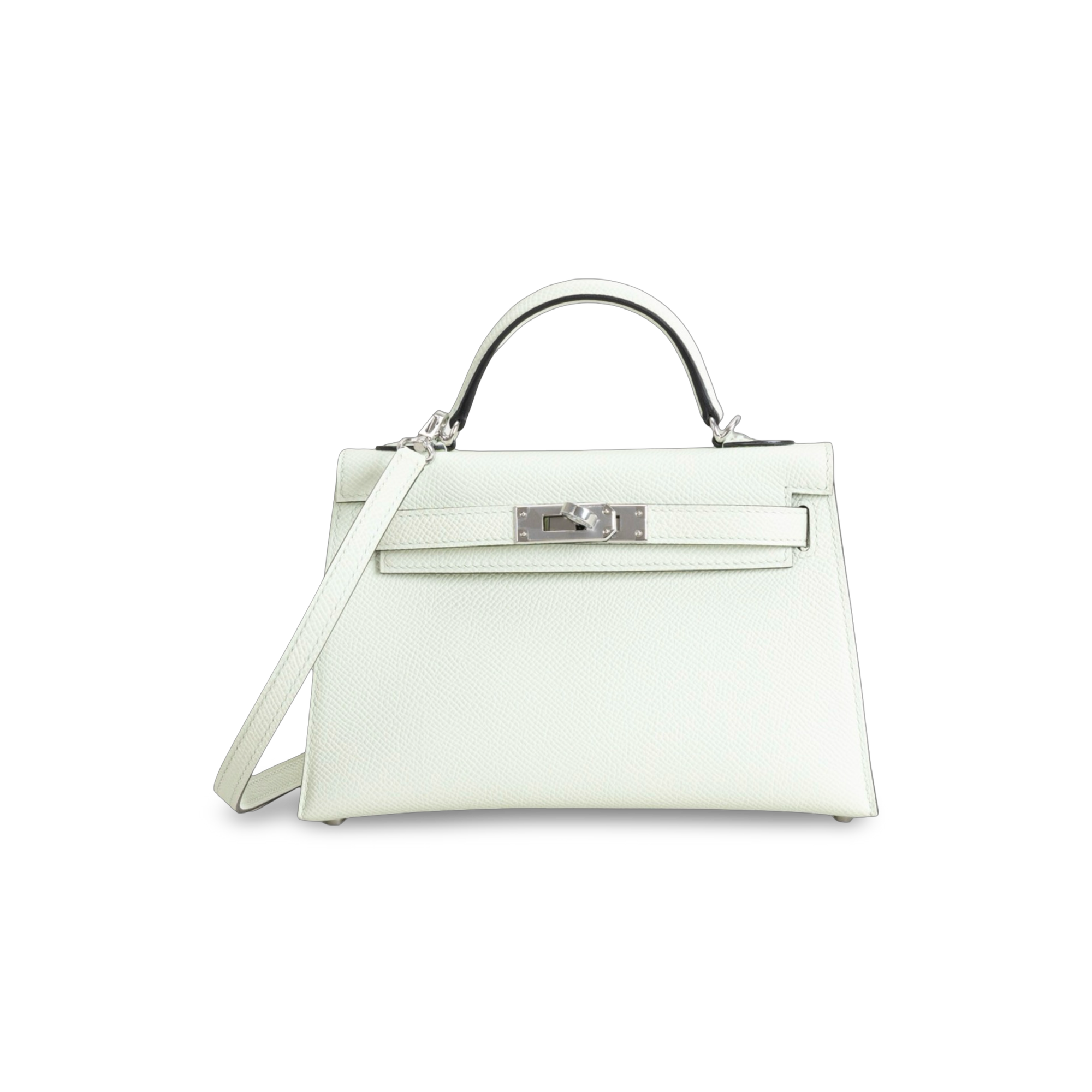 MINI KELLY II (20) EPSOM LEATHER VERT FIZZ WITH PALLADIUM HARDWARE (PHW)
