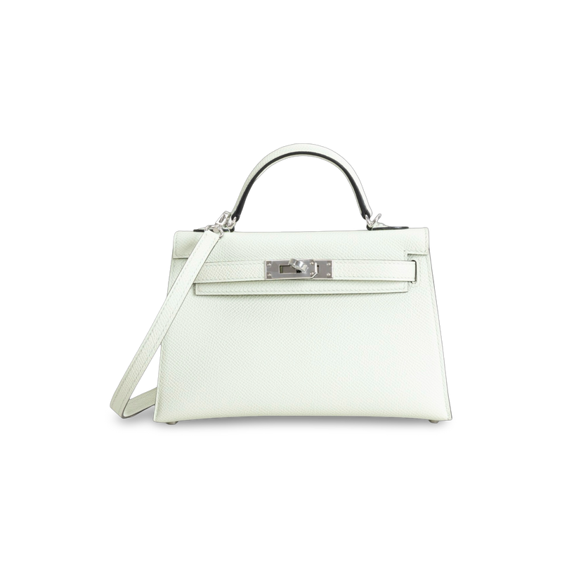 MINI KELLY II (20) EPSOM LEATHER VERT FIZZ WITH PALLADIUM HARDWARE (PHW)