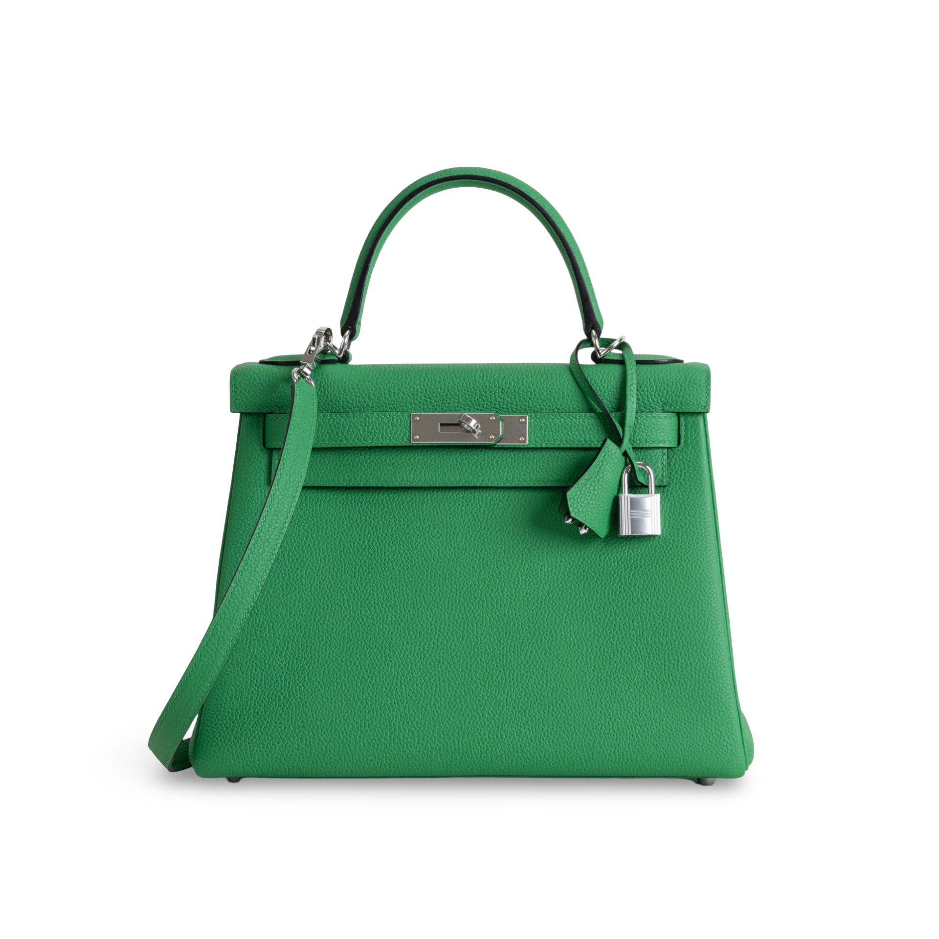 KELLY 28 TOGO LEATHER BAMBOO (GREEN) WITH PALLADIUM HARDWARE (PHW)