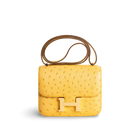 CONSTANCE 18 (MINI) OSTRICH LEATHER JAUNE AMBRE WITH GOLD HARDWARE (GHW)